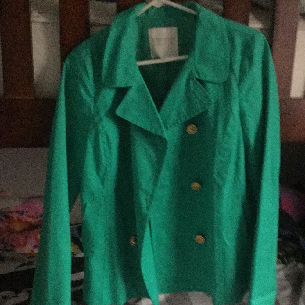 A green Forever 21 essentials jacket